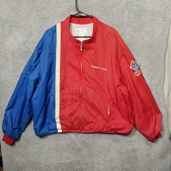 Vintage 90s Dominos Pizza Jacket‎ Delivery Experts Fits 2XL - Picture 1 of 16